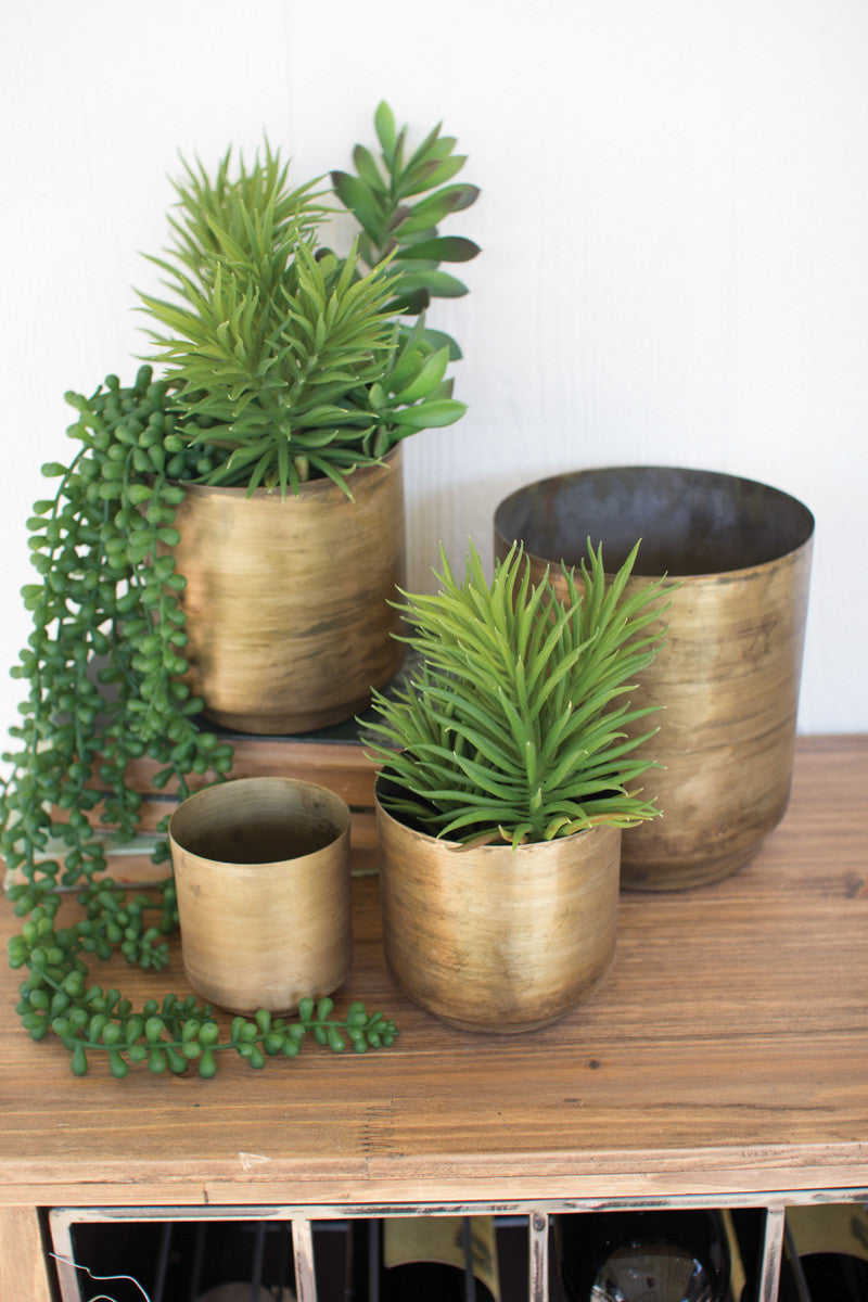 indoor farmhouse plant pots Metal Flower Pot – The Feathered Farmhouse