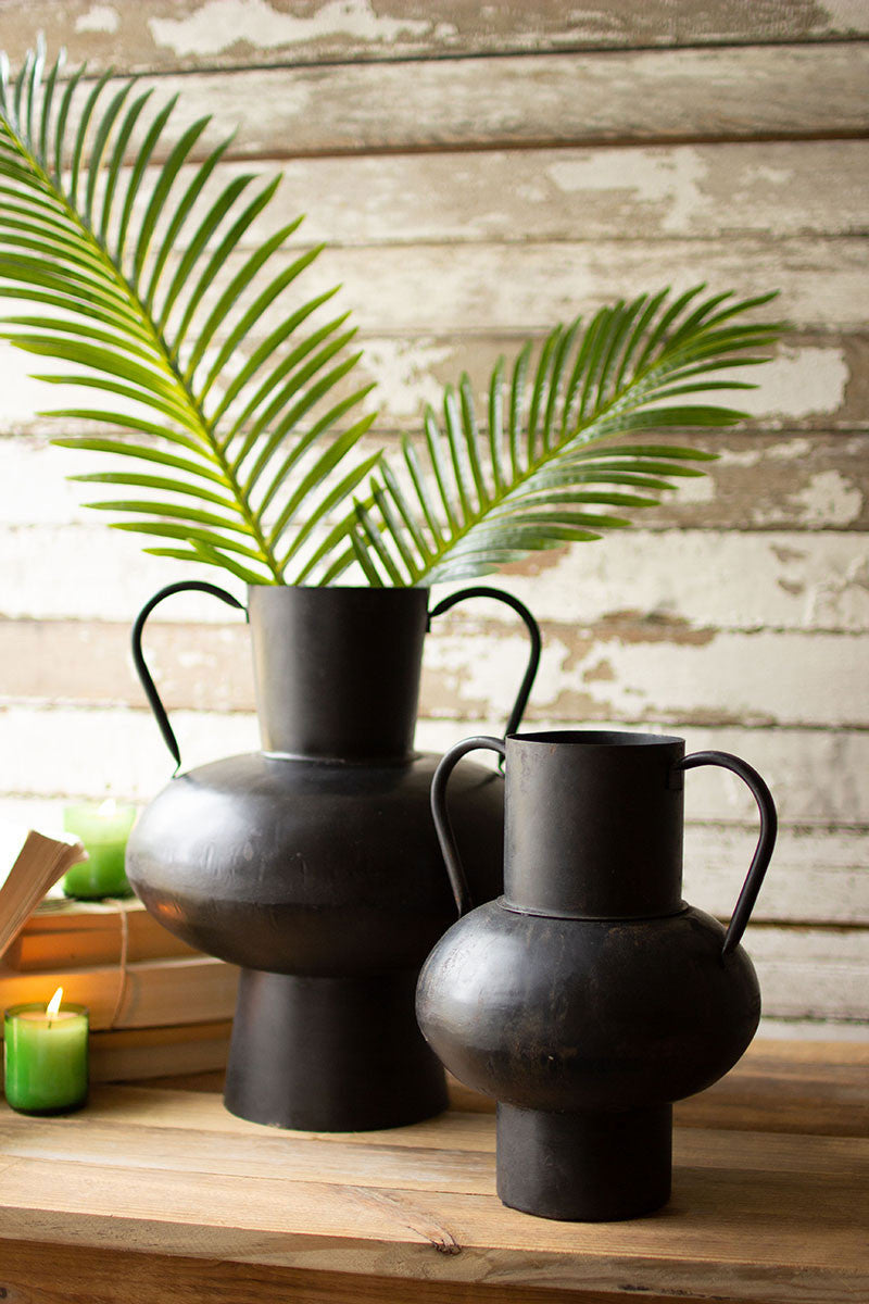 Waxed Metal Urns