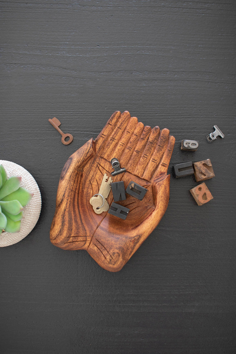 Carved Mango Wood Hands, The Feathered Farmhouse