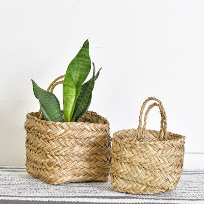 Seagrass Hanging Planters