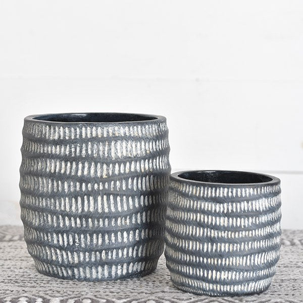 Wavy Stripe Planter, The Feathered Farmhouse