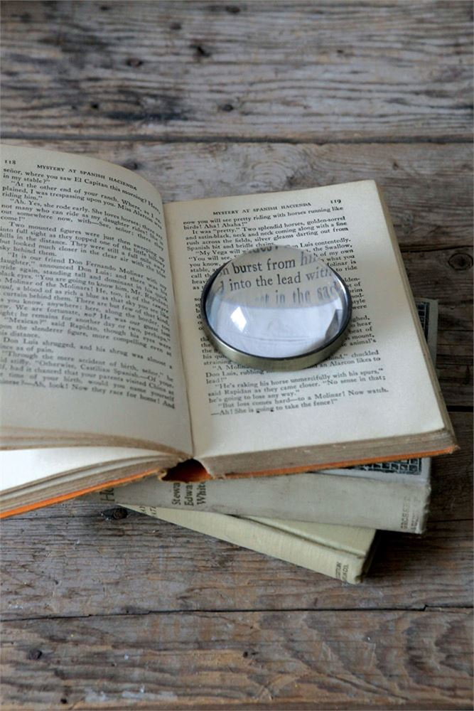 Glass Paperweight Magnifying Glass