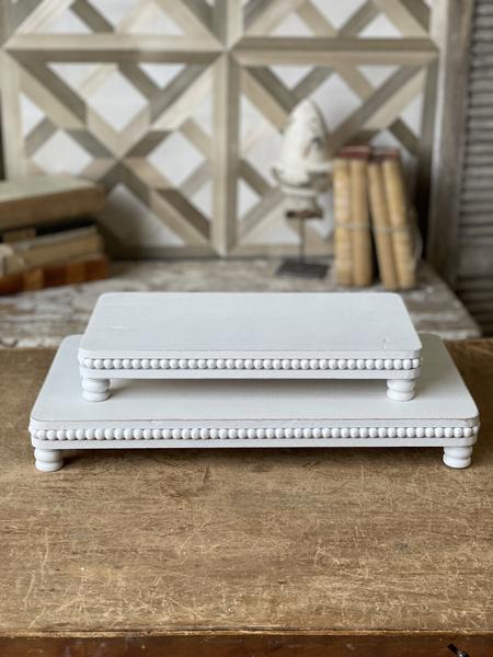 Beaded Wooden Tray, The Feathered Farmhouse – The Feathered Farmhouse