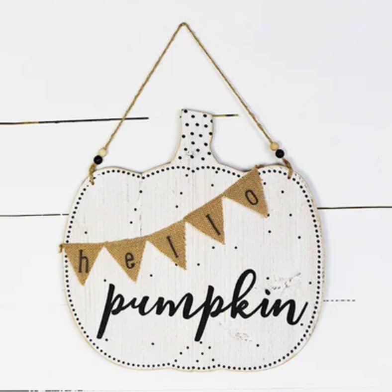 pumpkin sign Feathered Farmhouse