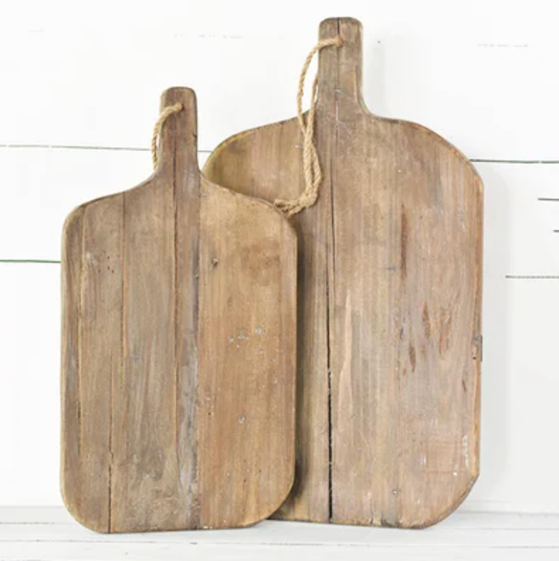 old wood board stand Feathered Farmhouse