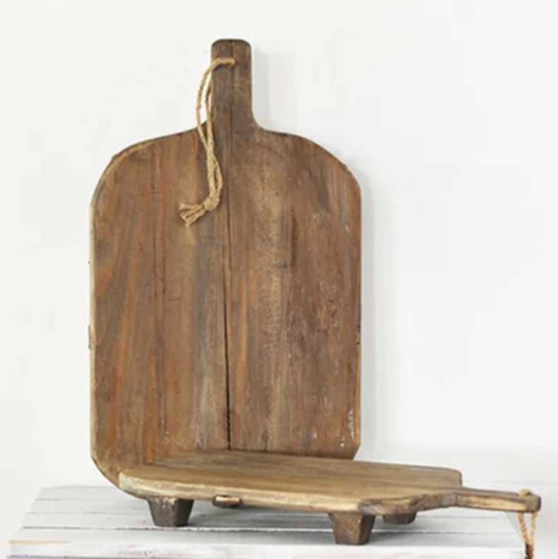 old wood board stand Feathered Farmhouse