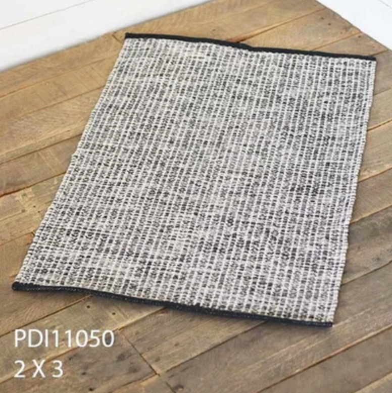 Hand Woven Cotton Rug, Feathered Farmhouse