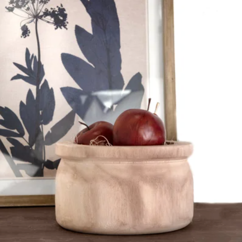 Carved Wood Planter, Feathered Farmhouse