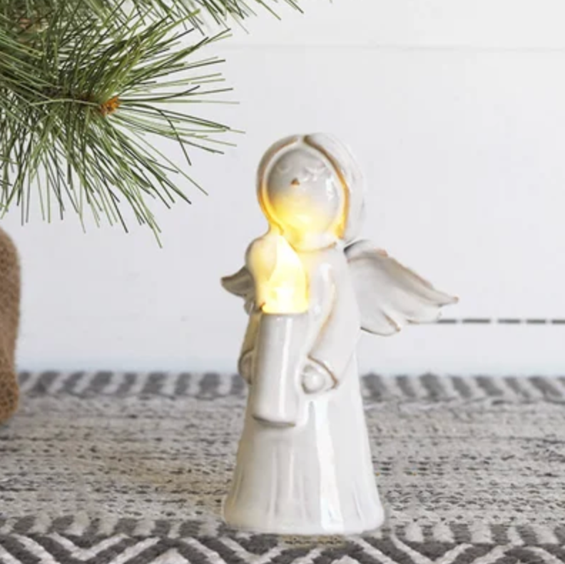 Ceramic Angel, Feathered Farmhouse