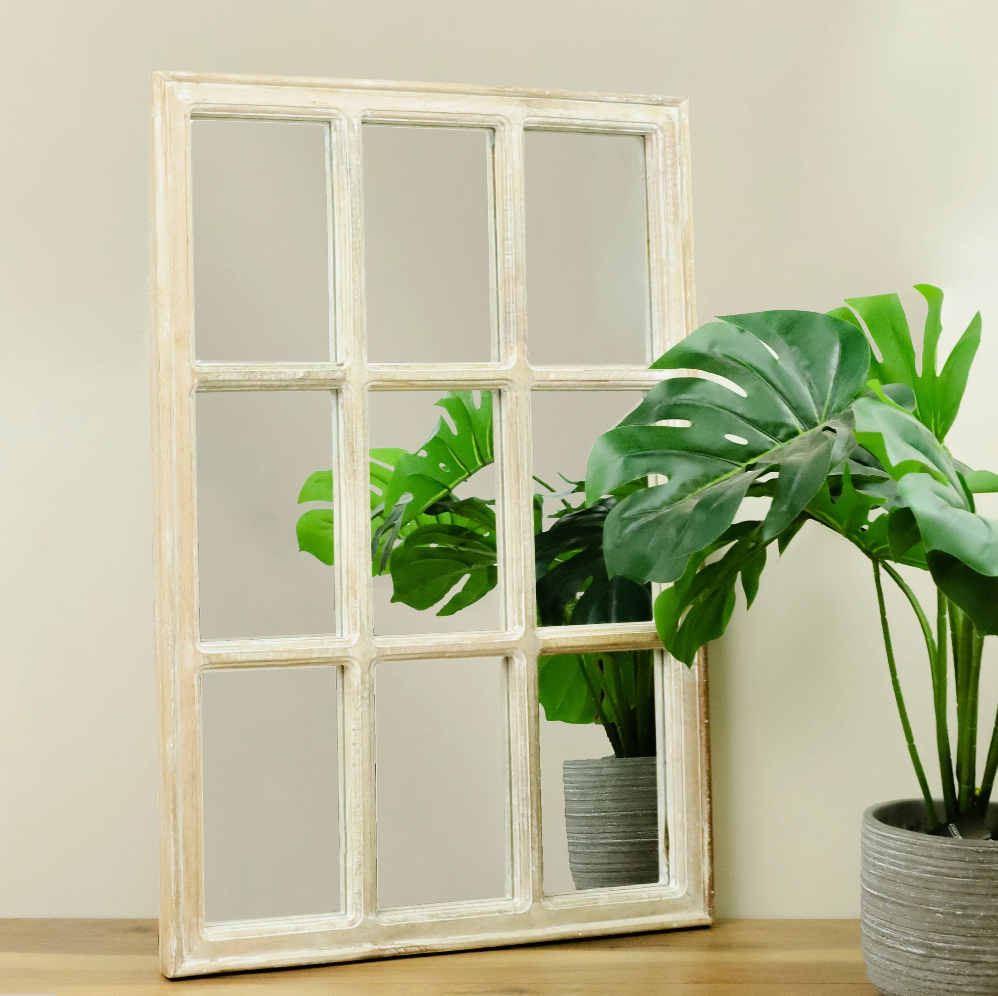 Rectangle Wood Wall Mirror, The Feathered Farmhouse