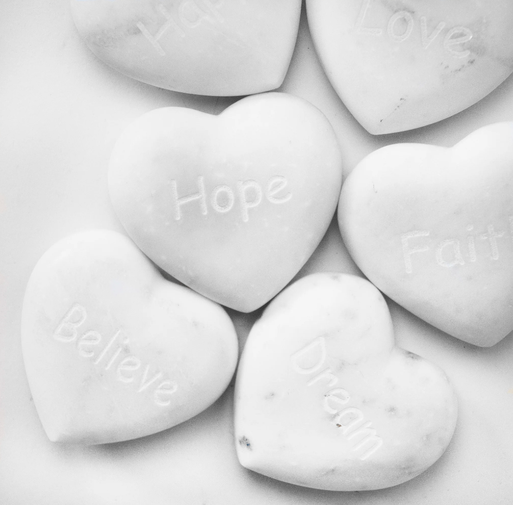 Marble Heart Words, The Feathered Farmhouse