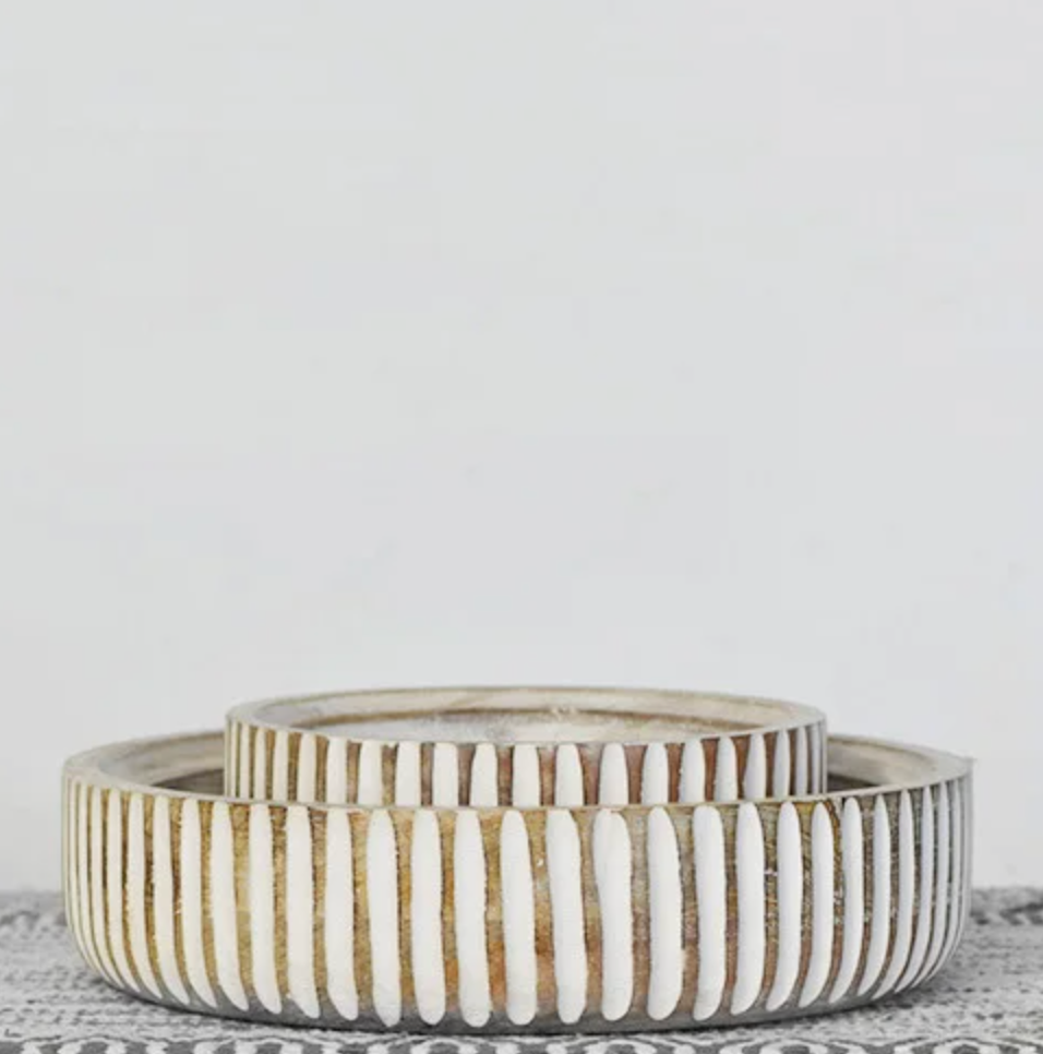 Carved Wood Bowls, The Feathered Farmhouse