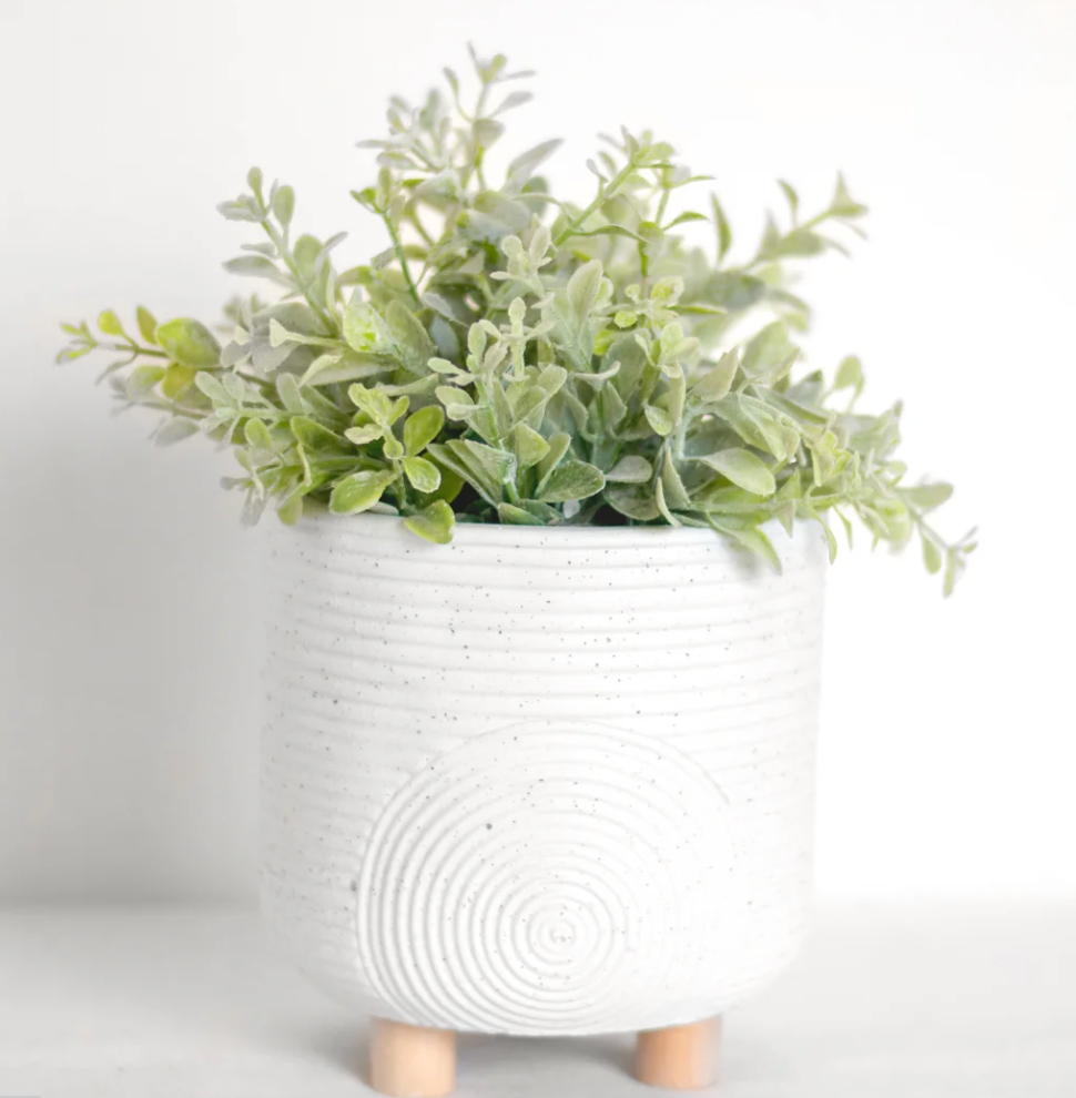 White Pattern Planter