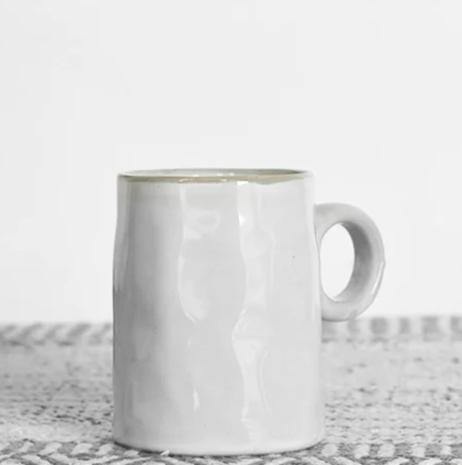 White Ceramic Mug, The Feathered Farmhouse