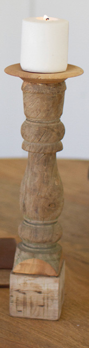 Wooden Reclaimed Banister Candle Stands