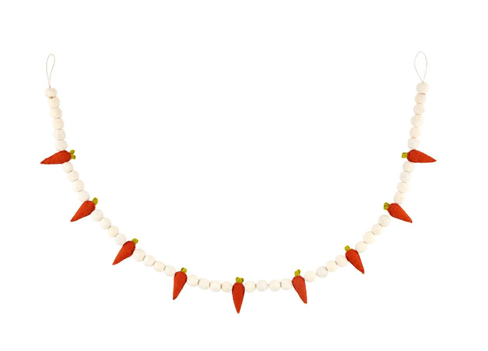 Carrot Wool Garland, The Feathered Farmhouse
