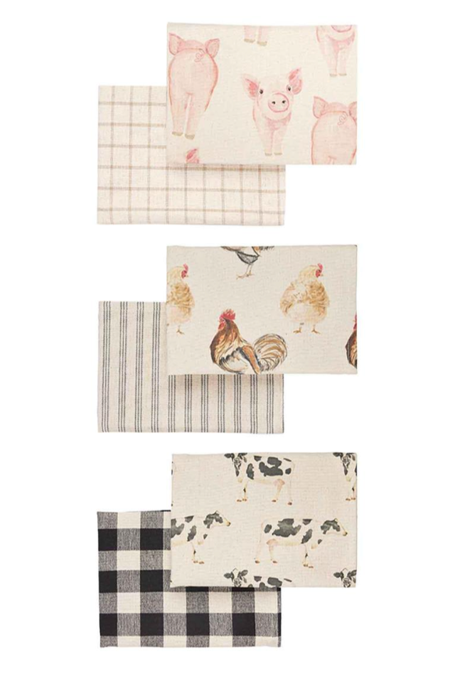 Farm Animal Towel Sets, The Feathered Farmhouse
