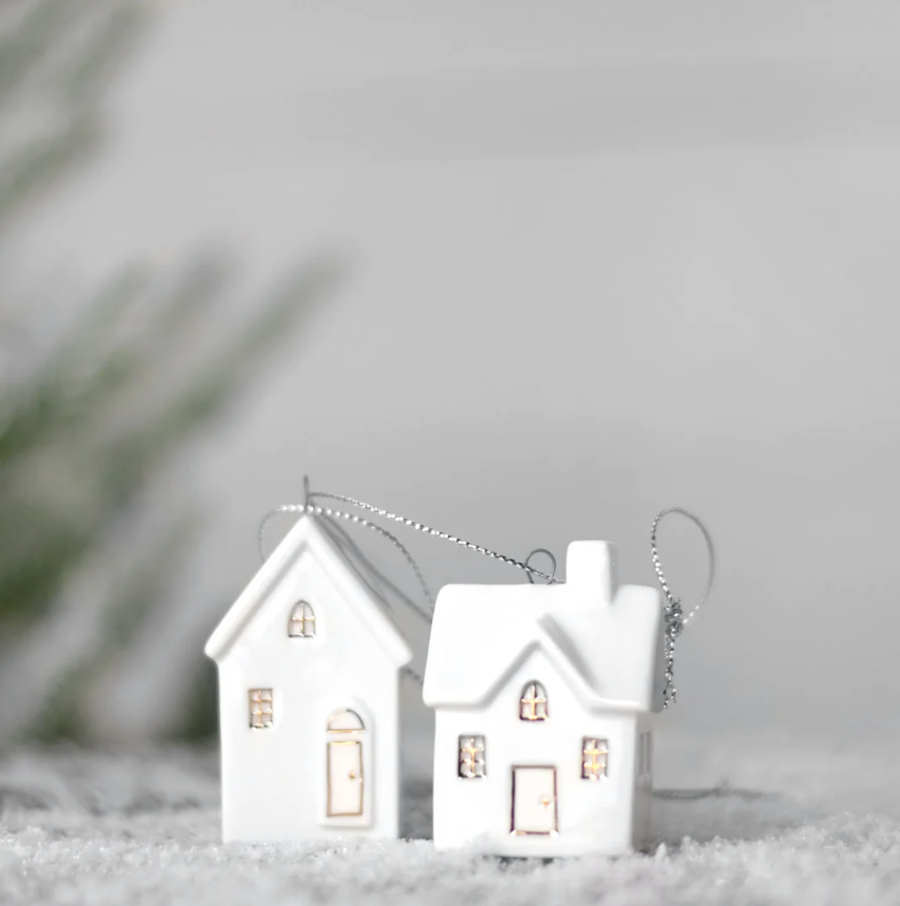 Mini House Ornament, The Feathered Farmhouse