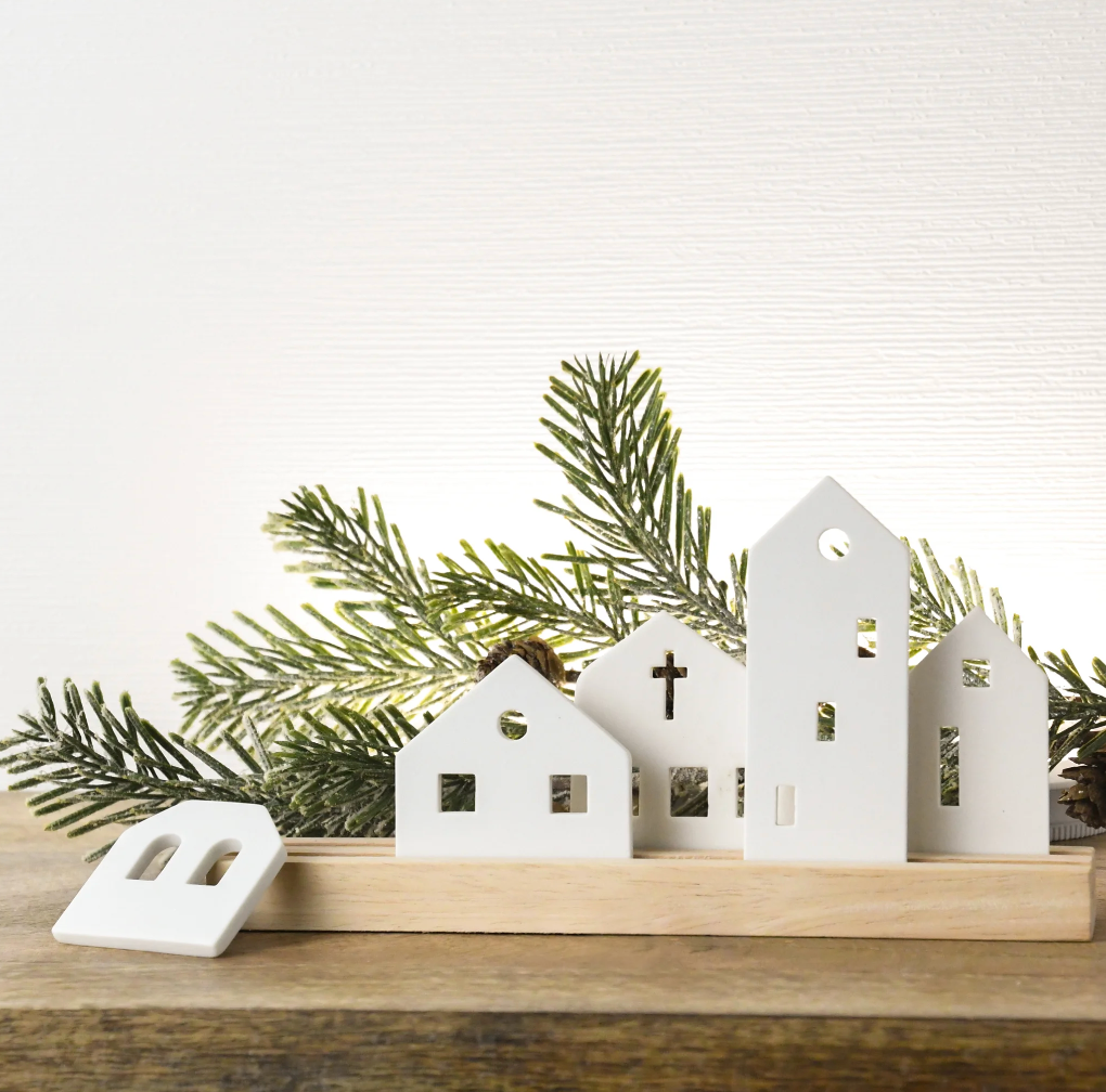 Ceramic House Tabletop, The Feathered Farmhouse