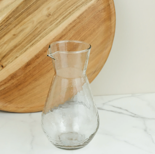 Hammered Glass Carafe, The Feathered Farmhouse