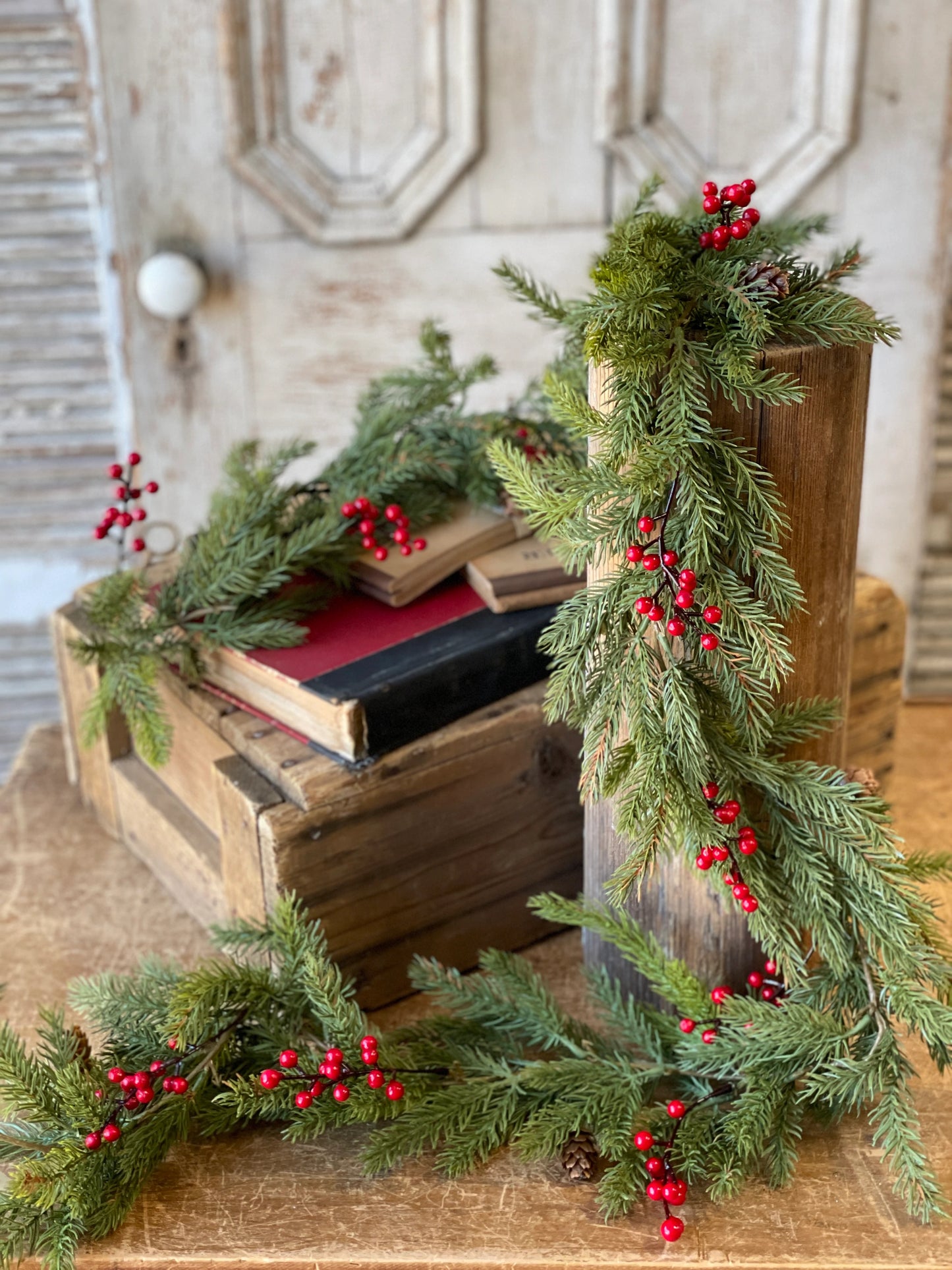 White Spruce + Berries Garland
