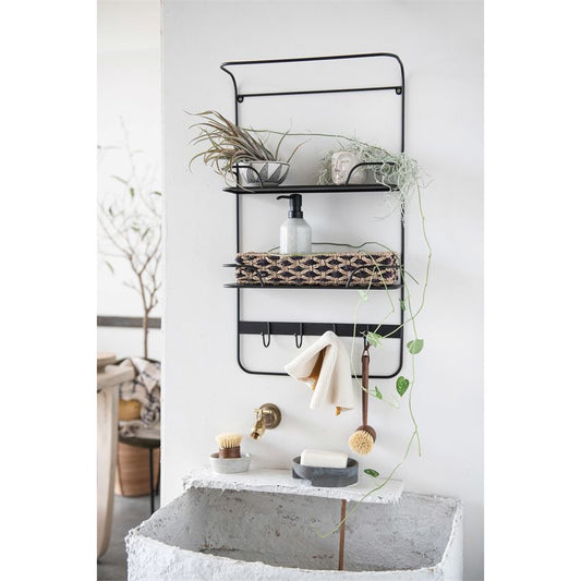 Black + Natural Seagrass Basket