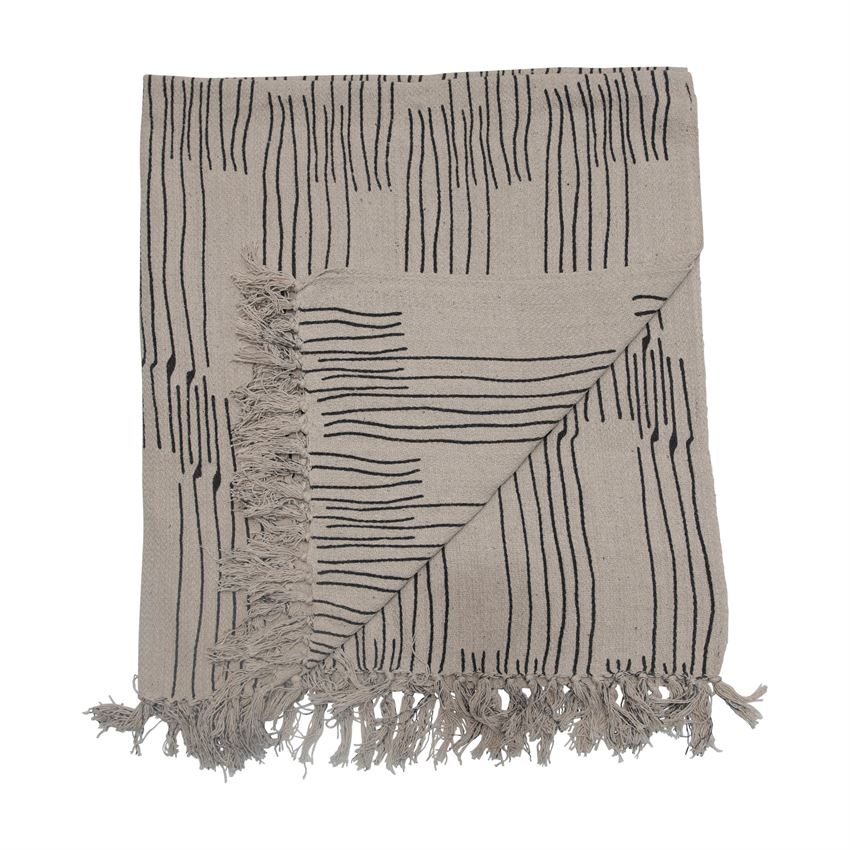 Black Lines Throw, The Feathered Farmhouse