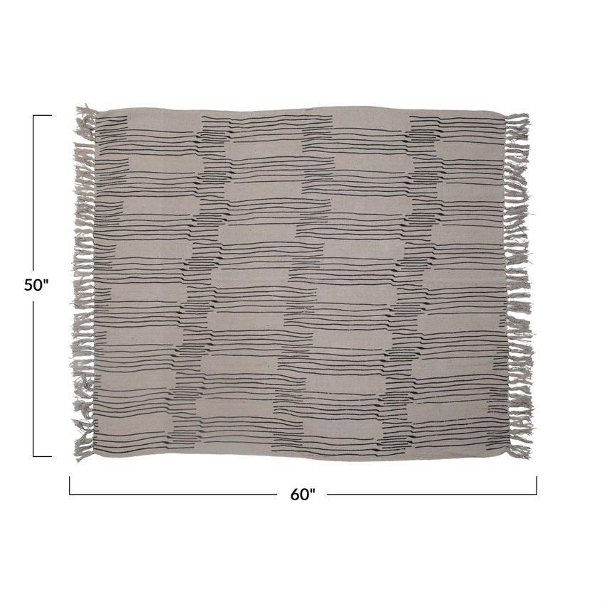 Black Lines Throw, The Feathered Farmhouse