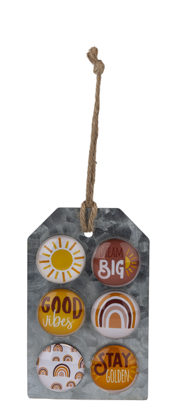 Sun + Rainbow Magnets, Feathered Farmhouse