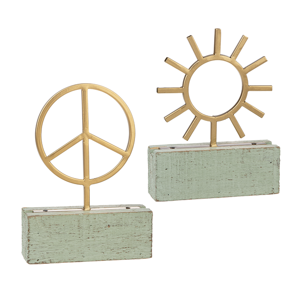 Gold Tabletop Signs, Feathered Farmhouse