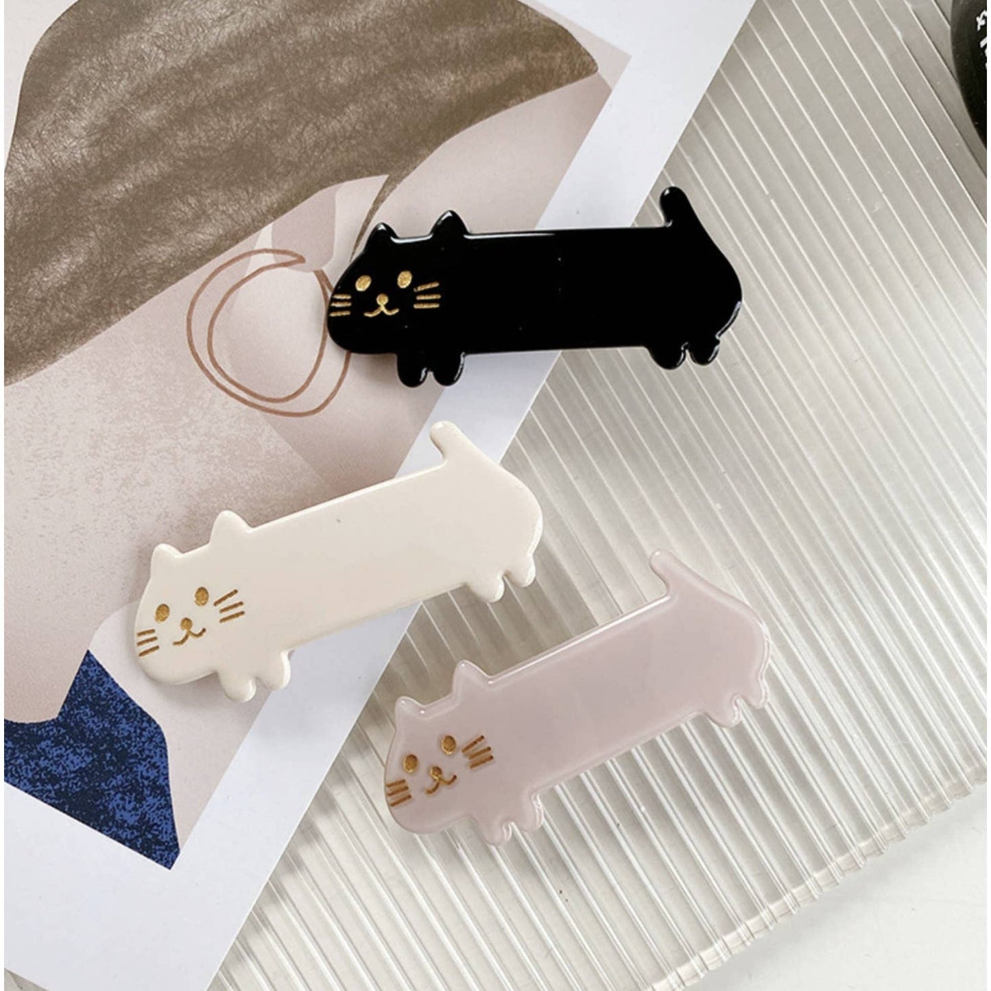 Cute Adorable Cat Barrettes