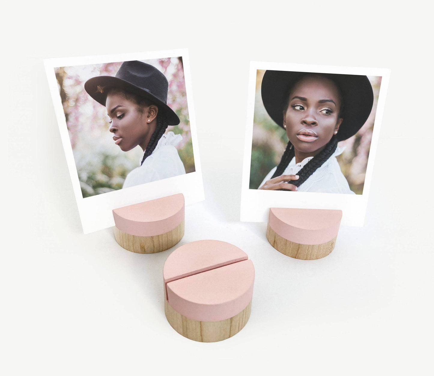 Blush Pink Dipped Round Holder