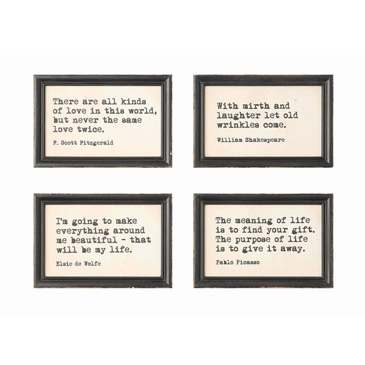 Wood Framed Quotes, The Feathered Farmhouse