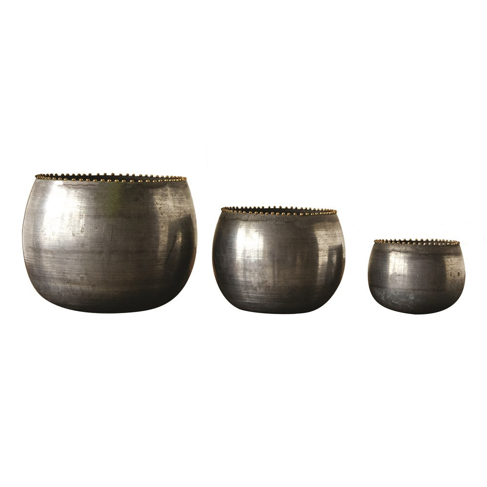 Round Zinc Planters
