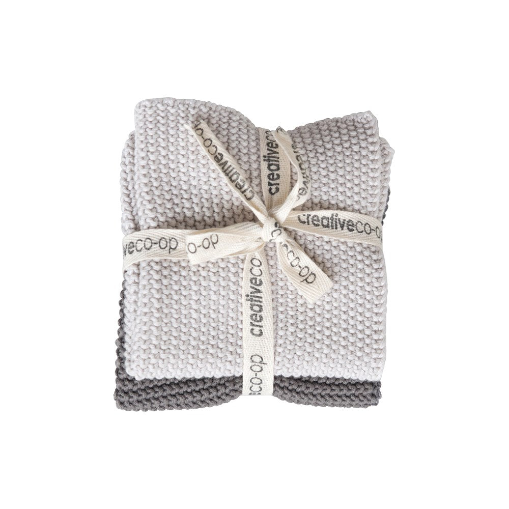 Square Cotton Knit Dish Cloth Set