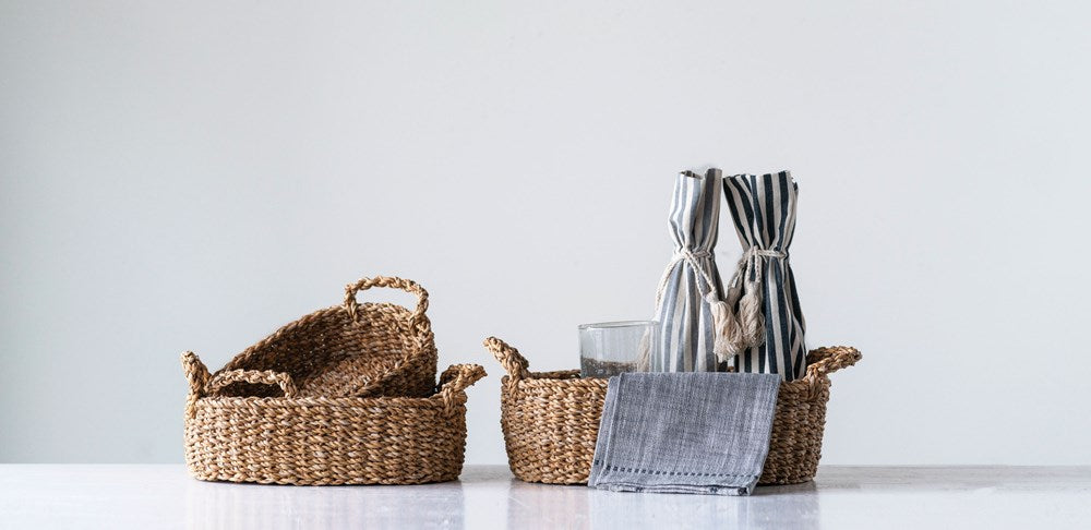 Natural Woven Seagrass Baskets