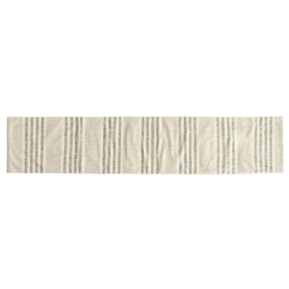 Black + Cream Stripe Runner