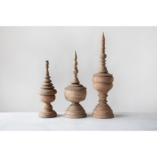 Carved Mango Wood Finials