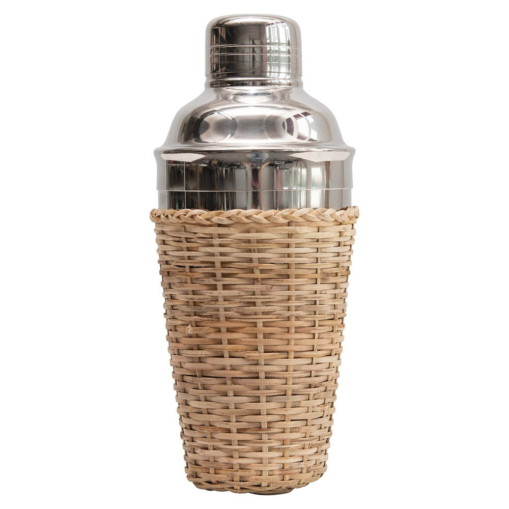 Rattan Cocktail Shaker, The Feathered Farmhouse