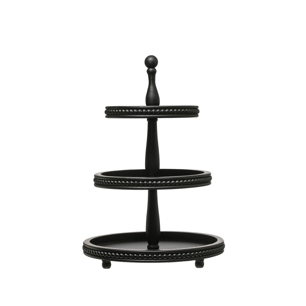 Black 3-Tier Tray