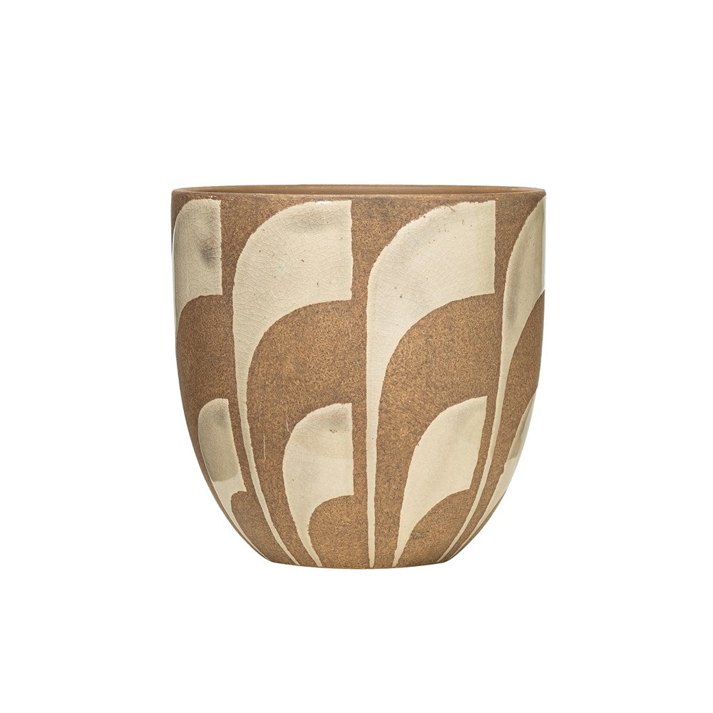 Hand-Painted Terra-cotta Planter