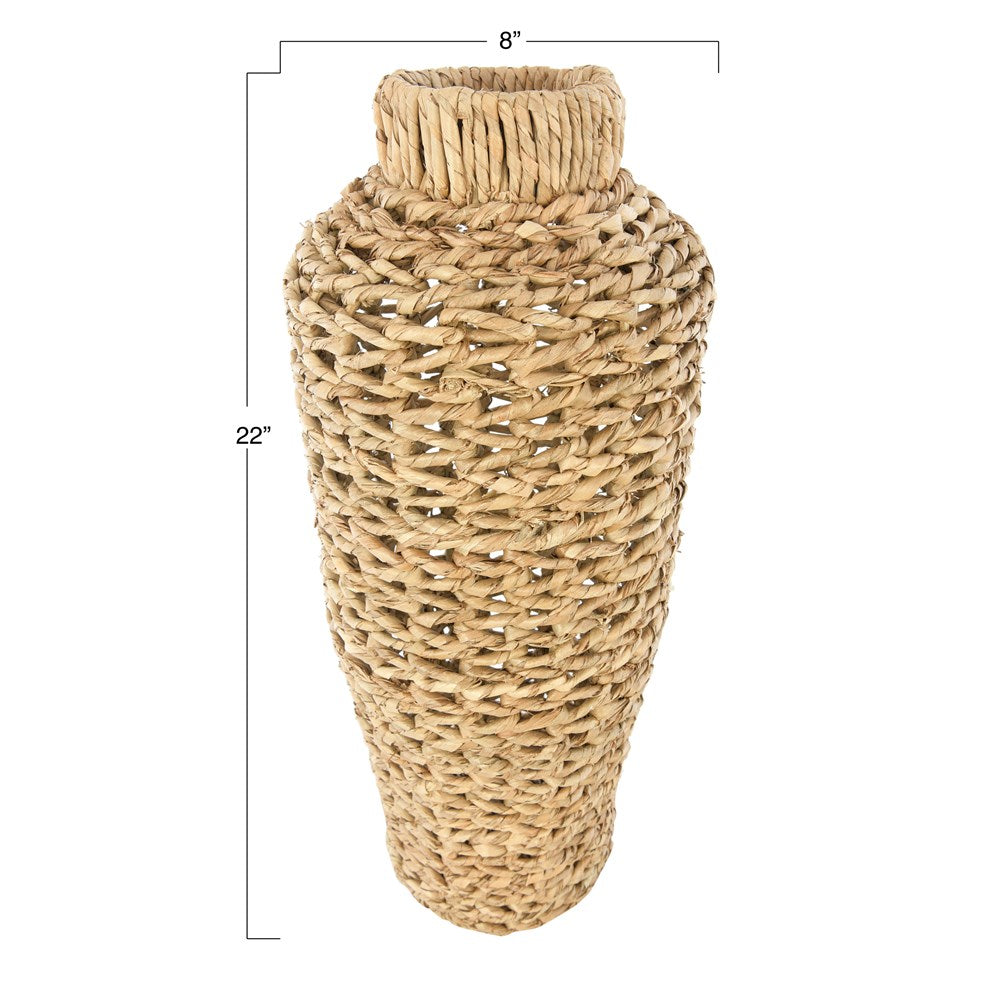 Water Hyacinth + Rattan Vase