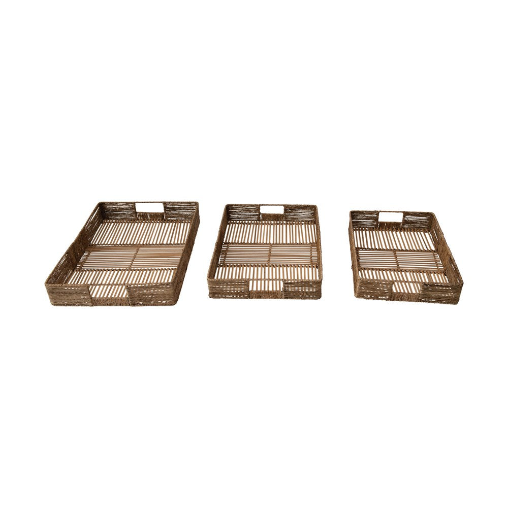 Bamboo + Jute Trays