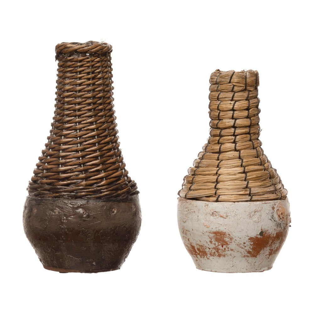 Rattan + Clay Vases, The Feathered Farmhouse