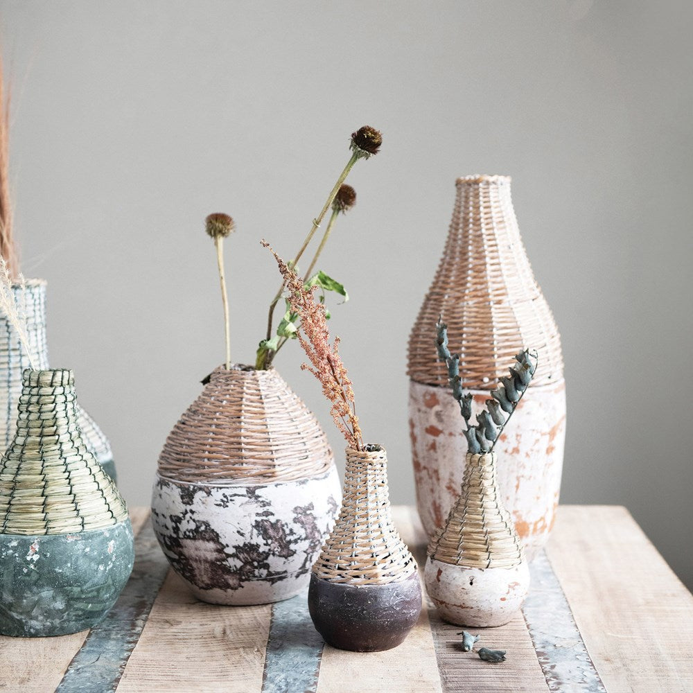 Rattan + Clay Vases, The Feathered Farmhouse