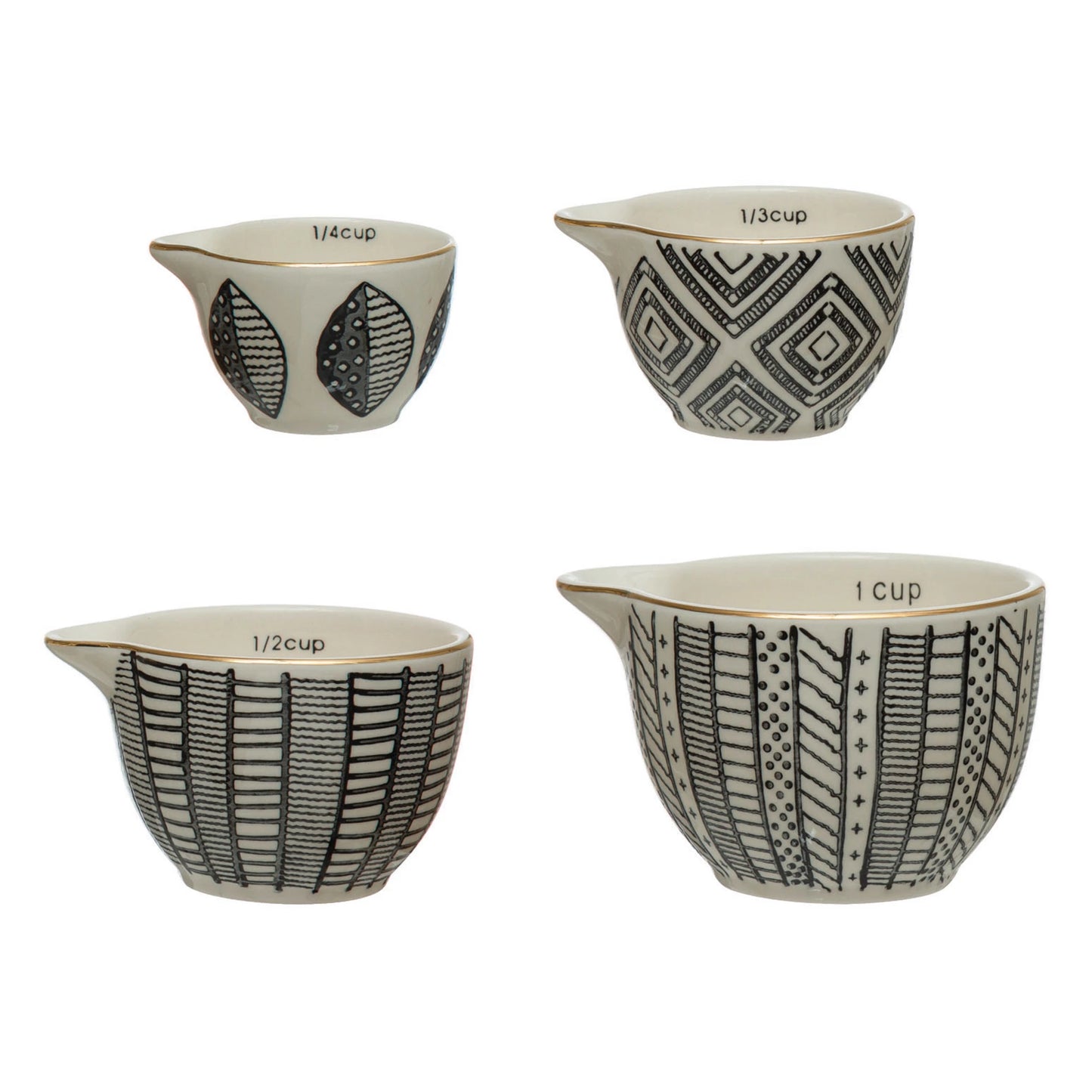 Black + White Measuring Cups, The Feathered Farmhouse