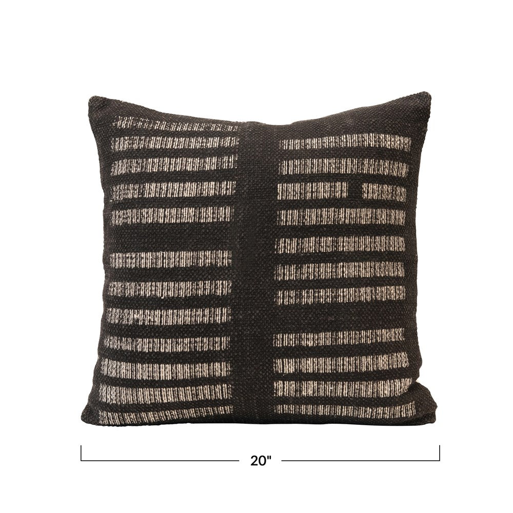 Black + White Woven Pillow