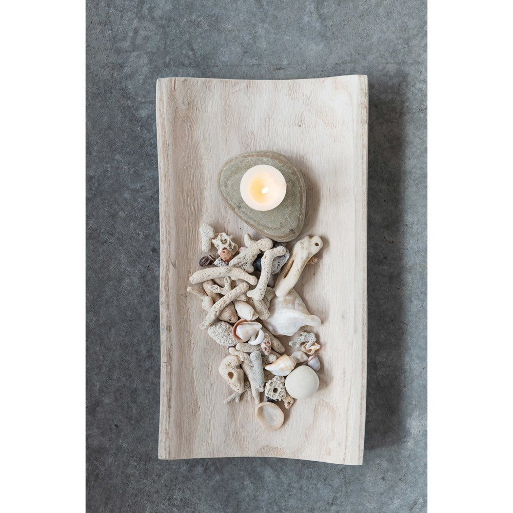 Paulownia Wood Curved Tray