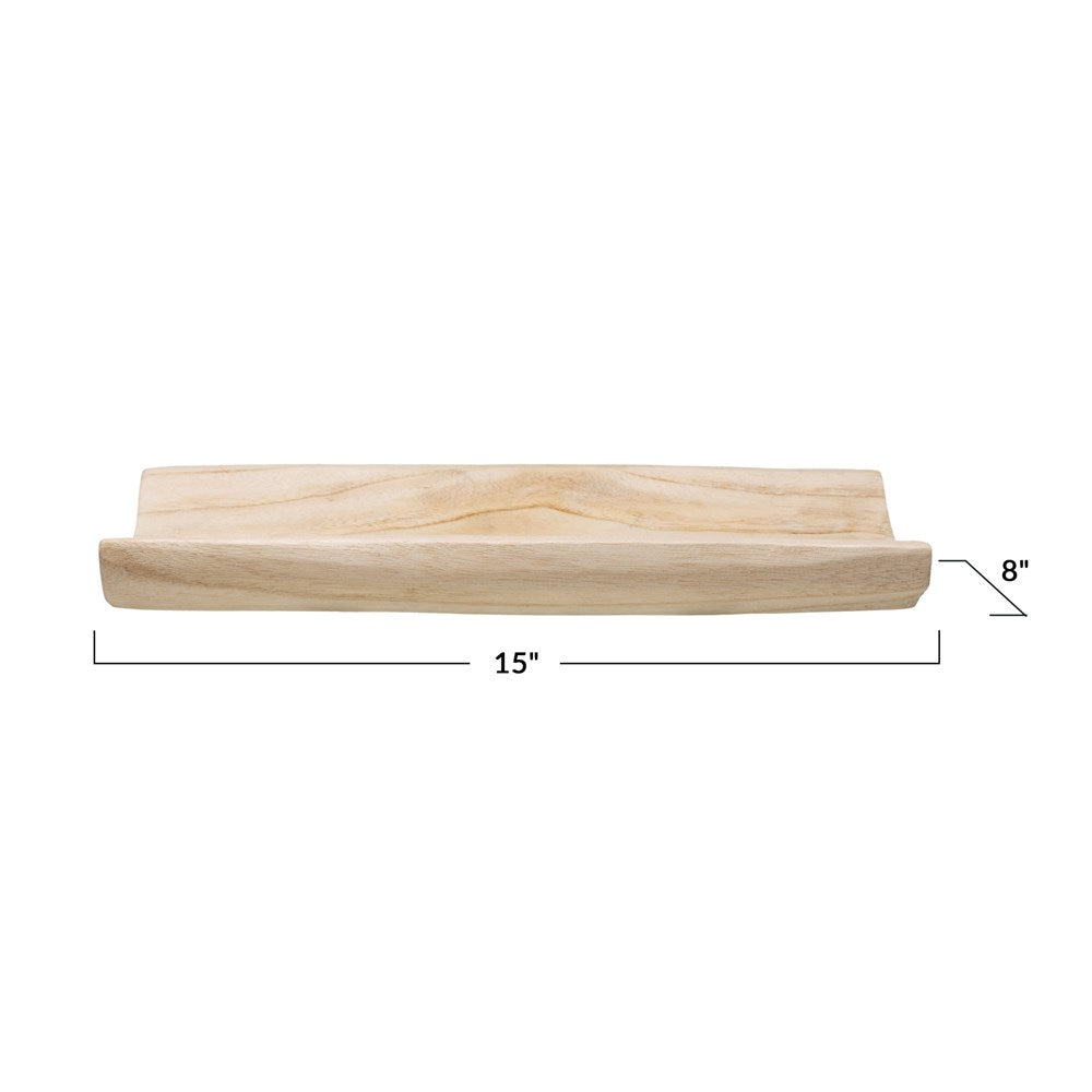 Paulownia Wood Curved Tray