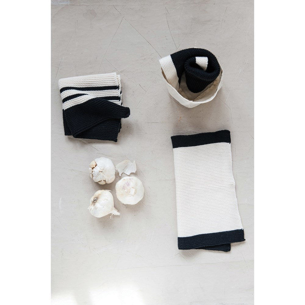 Black + Cream Dish Cloths, The Feathered Farmhouse